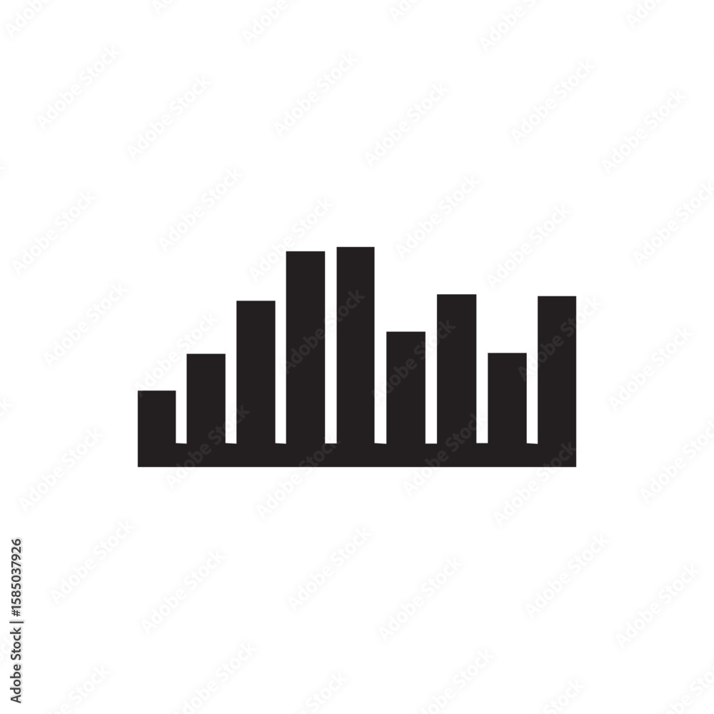 Bar graph icon vector Bar graph icon vector