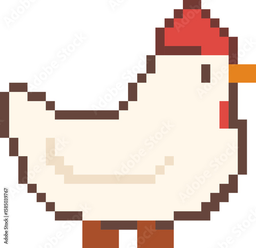 pixel illustration of chicken