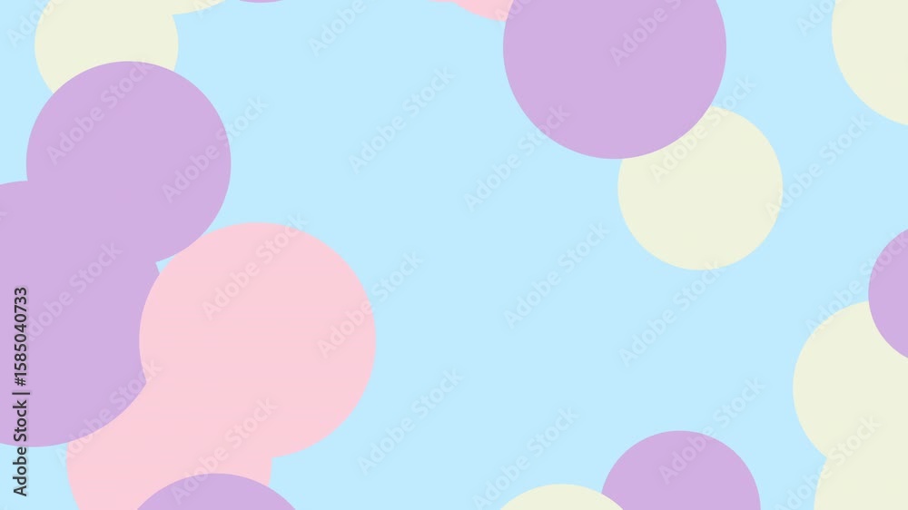 Fondo de círculos pastel animados