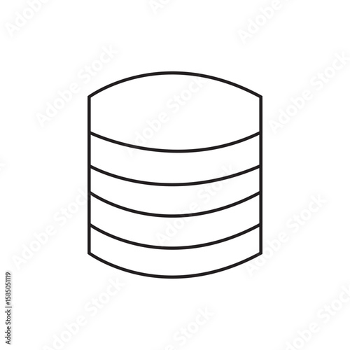 database icon, database icon of thin lines, vector illustration of a cd