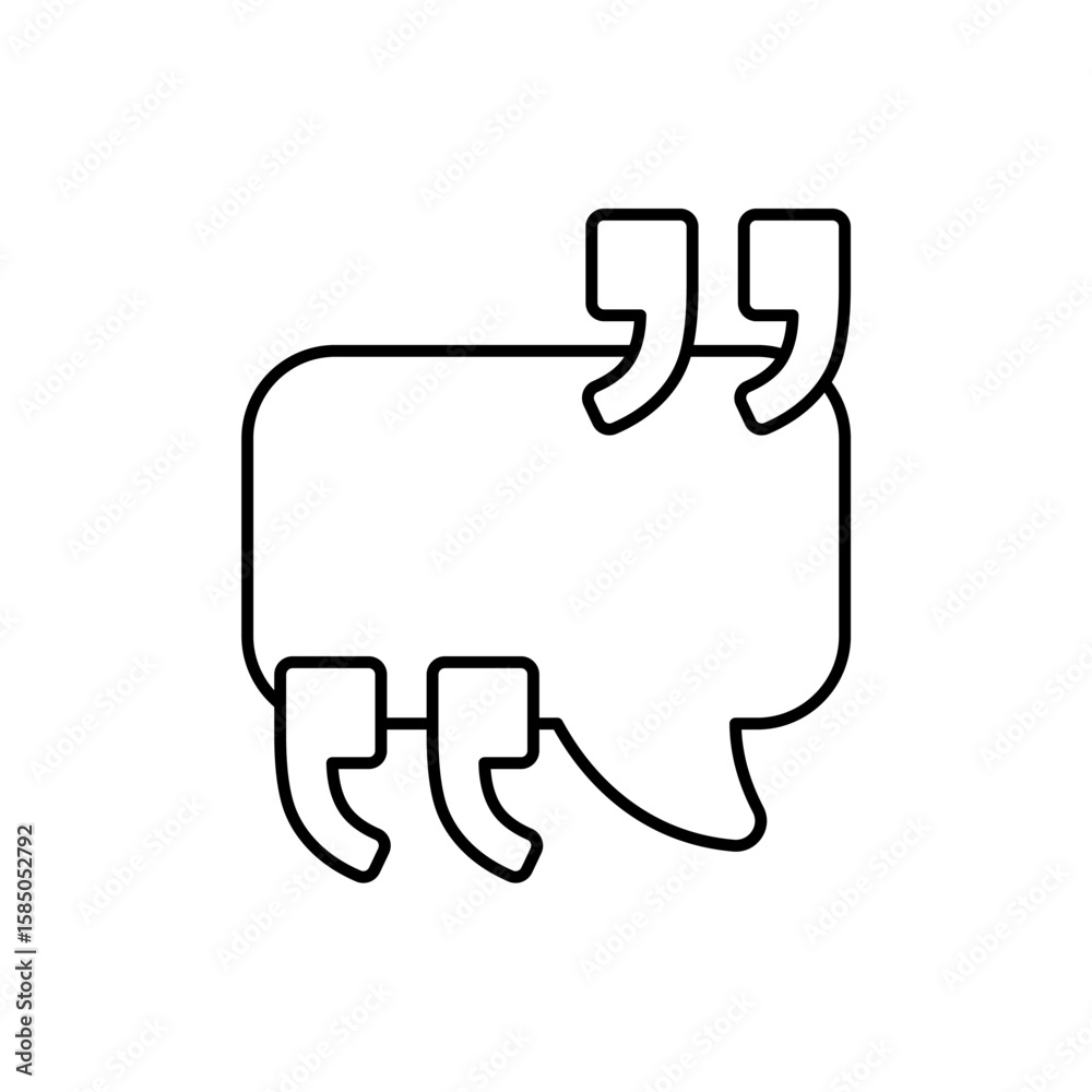 Fototapeta premium Icon a phrases, isolated against a clean background. 