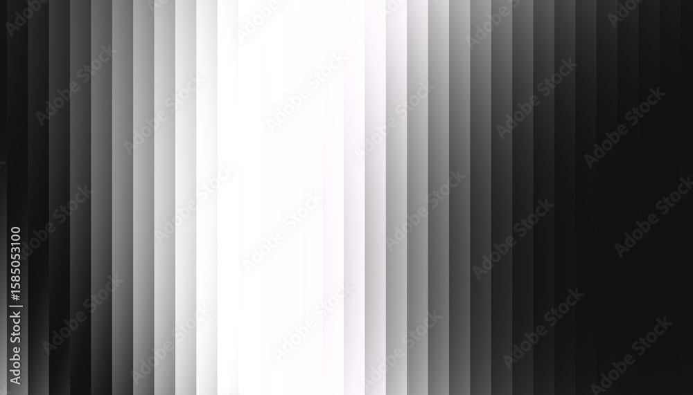 Obraz premium Fractal Glass Gradient Texture. Reed vertical lines patterned glass, overlay with transparent background. Universal monochrome black background stylish gradient