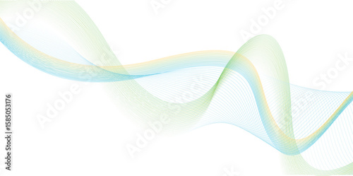 Design elements. Wave of many gray lines. Abstract wavy stripes on white background isolated. Creative line art. Vector illustration EPS 10.