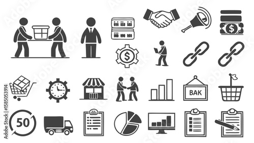 C2C Concept Vector Illustration. Editable Stroke Vector Design.