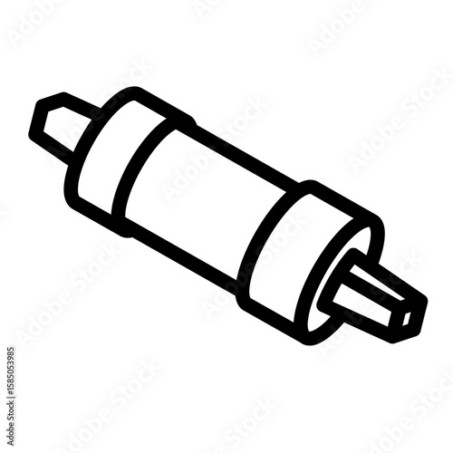 Single bicycle part icon line style clean outline abstract gear mechanic symbol simple shape modern minimal versatile for garage bike maintenance workshop