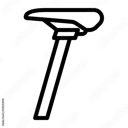 Single bicycle part icon line style clean outline abstract gear mechanic symbol simple shape modern minimal versatile for garage bike maintenance workshop