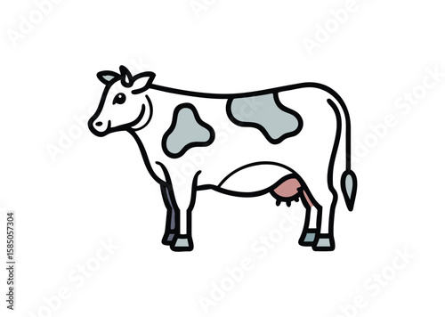 Cow Vector, Cow Icon Illustration