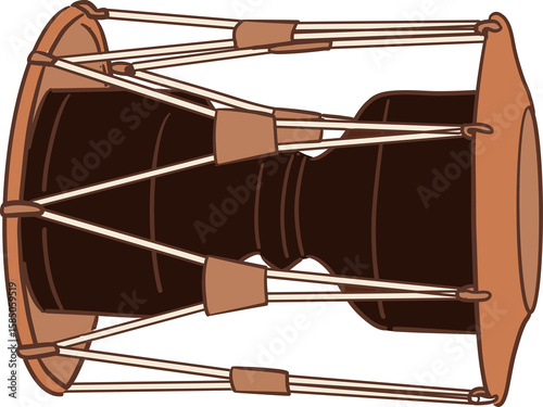 Photography janggu korean music instrument clipart