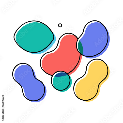 Abstract background with dotted metabolic pattern, vector illustration. Geometric texture in the form of infinity.