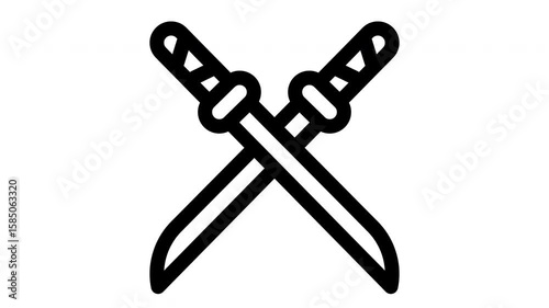 katana minimalist line animation