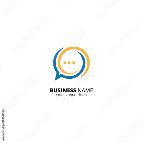 Modern Letter O Chat Logo with Message Bubble and Dots. Communication and Support Symbol for Tech Company.