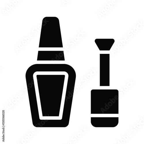 Grab this glyph style icon of nail polish bottle