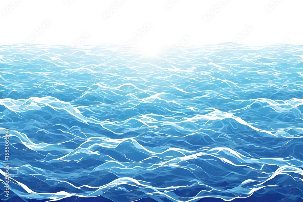 Fototapeta premium ia generated. Abstract design of blue waves with fluid movement, ideal for backgrounds, graphic projects, and marine decoration. 