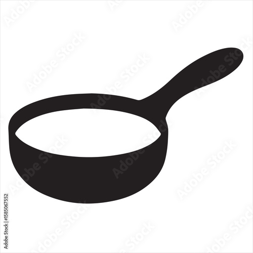 Silhouette Style Vector Cooking Pan Logo Design – Kitchenware Icon for Culinary Branding, Restaurant Menus, Chef Logos, Cooking Class Promotions, Food Blog Graphics, and Kitchen Product Packaging