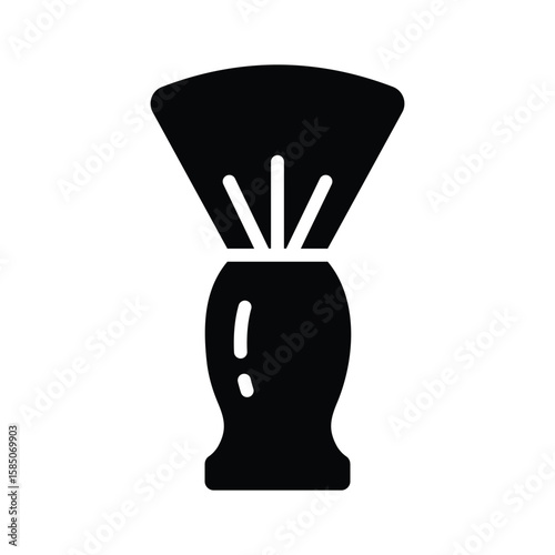 Easy to edit glyph icon of shaving brush