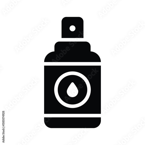 Trendy glyph icon of face spray bottle