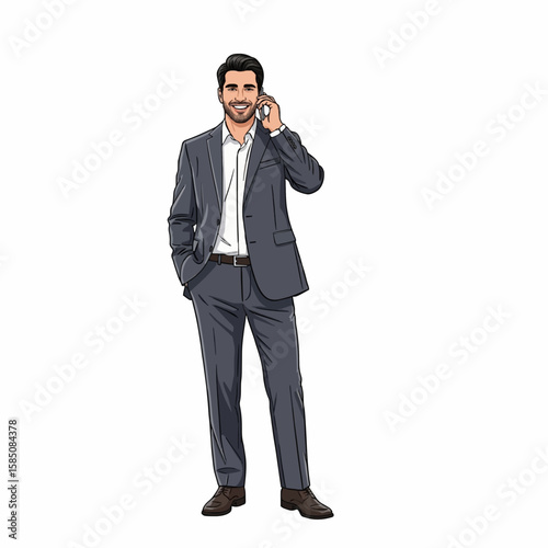 young businessman talking on the phone