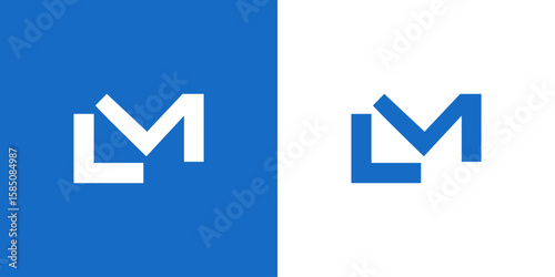 Creative LM Letter Logo with Abstract, Illustration, Design Inspiration, Vector, Icon