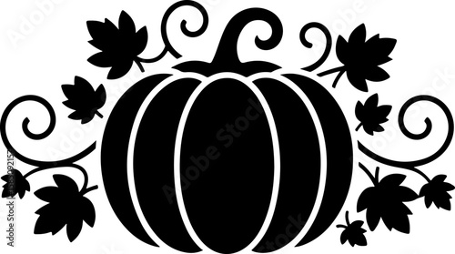 Autumnal abundance bountiful pumpkin silhouettes for harvest themed art | Premium Vector