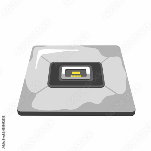 Modern recessed LED floodlight panel – flat industrial spotlight with camo pattern housing, construction-grade lighting fixture