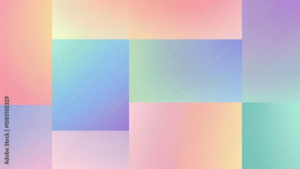 Obraz premium Pastel Gradient Color Blocks Background