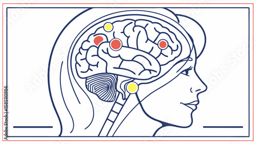 Female doctor explaining brain scan results on a screen to a patient during a medical consultation.