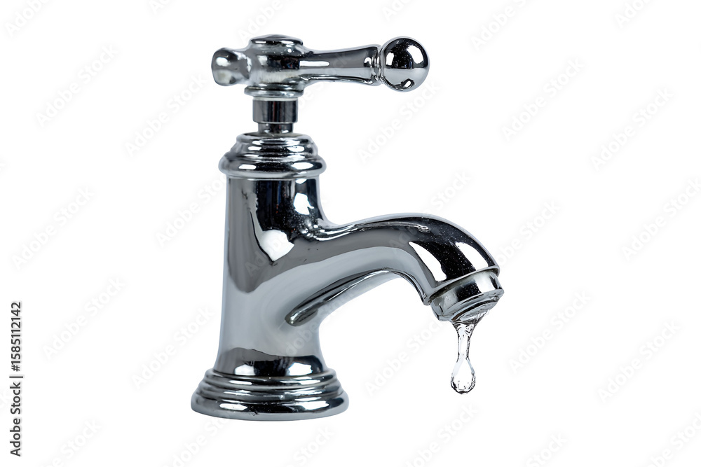 Chrome Faucet Dripping Water Plumbing Repair, Leak, Maintenance Chrome Faucet Dripping Water Plumbing Repair, Leak, Maintenance