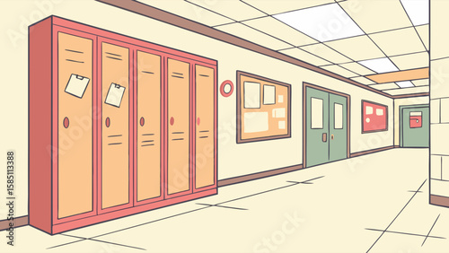 corridor with doors school