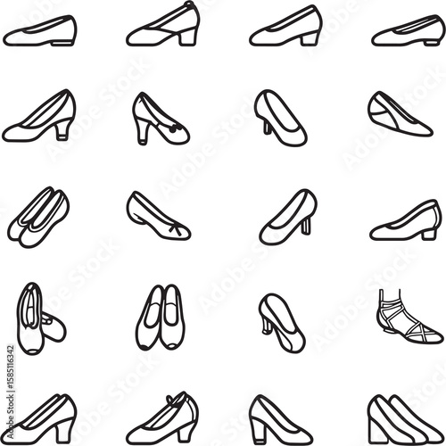 Ballet Flats Minimalist Illustration