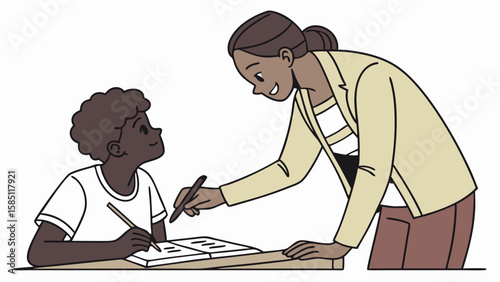 mom and son activity homework