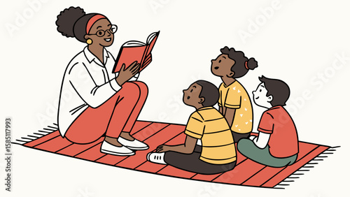 Storytime together with  favorite teacher
