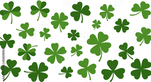 Lush green clover pattern for st. patrick's day and nature themes