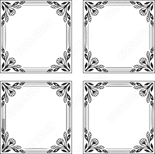 Hand Drawn Botanical Frame Collection

