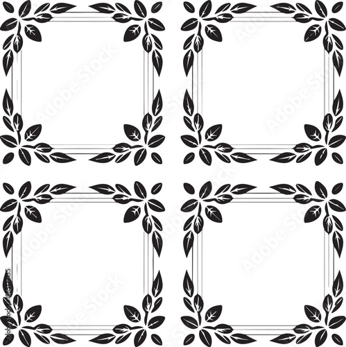 Vector Floral Frame Bundle for Cards

