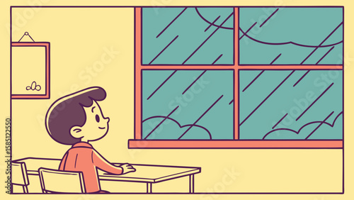 Waiting for the rain stop in the Room