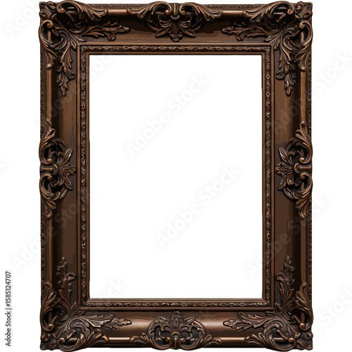 Ornate Antique Picture Frame Classic Decoration Iranian Art