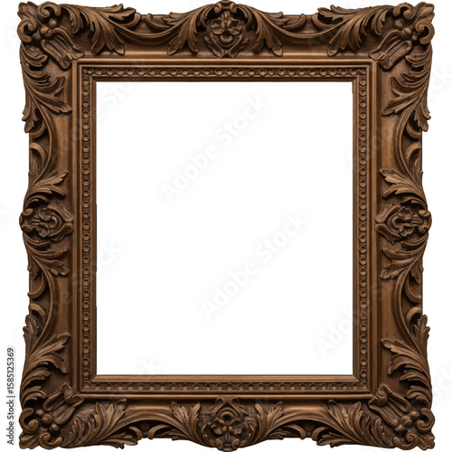 Ornate Bronze Frame for Art Mirror Photo or Iranian Decor