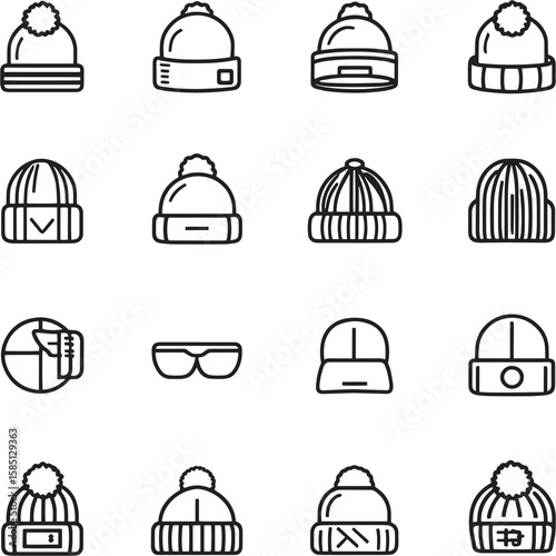 Ultra Minimalist Beanie Illustration