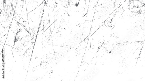 Distressed grunge scratch background with rough edge marks. Abstract vintage noise texture for damaged surface design. Editable rough overlay.