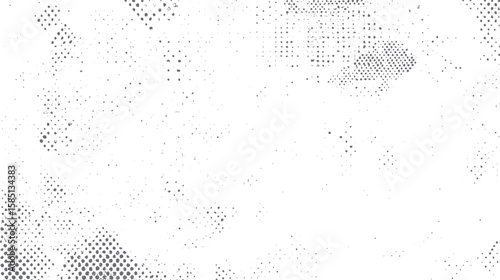 Minimal grunge halftone texture pattern. Abstract vintage dot background with soft scatter noise and retro comic print look.