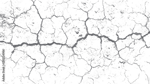 Seamless cracked earth texture with sharp fractured details. Distressed dry soil design ideal for abstract rough background artworks. High quality cracks.