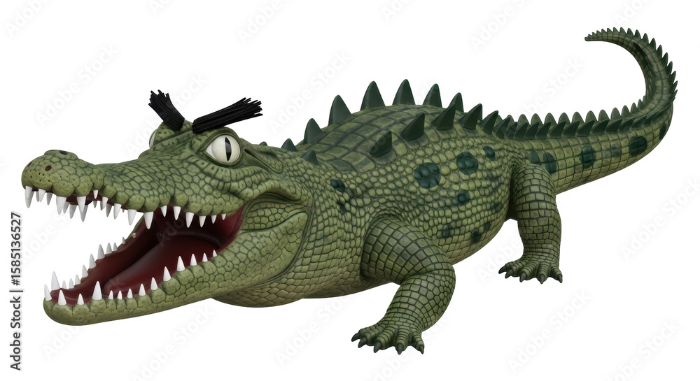 Obraz premium Isolated Cartoon Crocodile