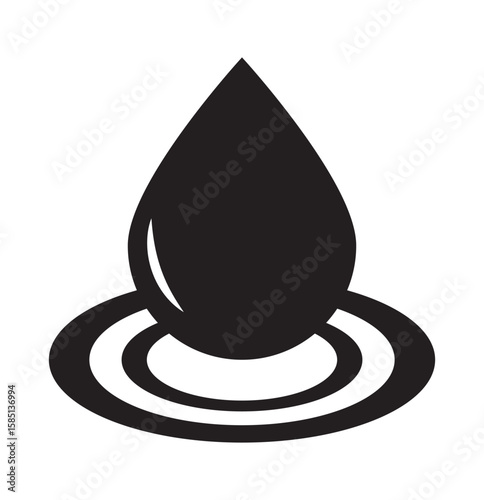 Water drops icon. water or oil drop symbol. water drop and splash sign. splash water drop, vector illustration. Water drop icon sign vector