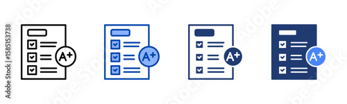 Results icon set multiple style collection