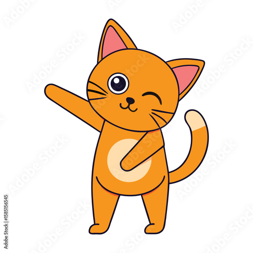 Cute Cat Dabbing Dance