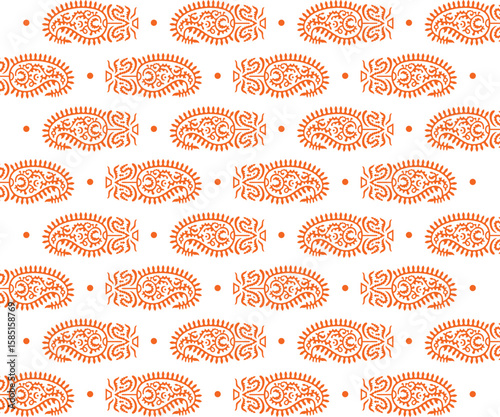 Paisley Flower Design Pattern, background, texture, fabric, paper print.