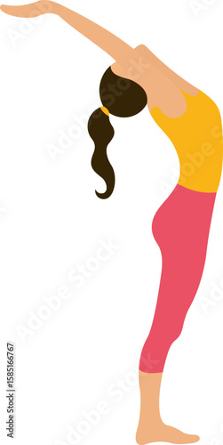Yoga Poses Women Illustration