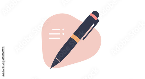 Banking contract signing in flat vector style