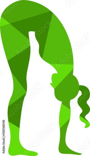 Colorful Yoga Poses Women Silhouette