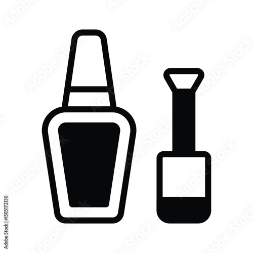 Grab this glyph style icon of nail polish bottle